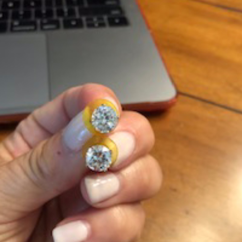 Cubic Zirconia post earrings